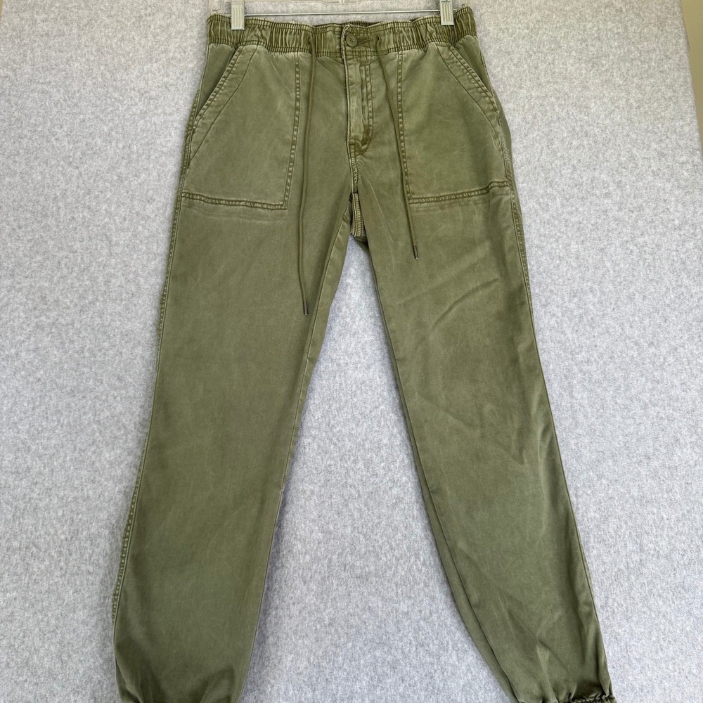 American Eagle Next Level Jogger Pants Women 6 Short Olive Green Utility Stretch